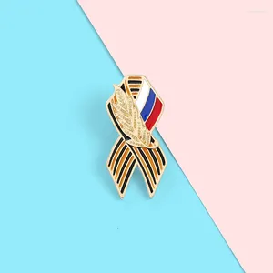 Brooches St. George Ribbon Rozeti Rusya ile Saint Zafer Günü Pin Erkekler İçin Pin Kadın Mücevher Aksesuarları