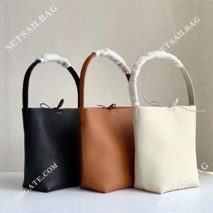 The Rows tote bag for woman Luxurys handbag designer shoulder bucket Womens bags Genuine Leather pochette crossbody clutch Medium large bag Drawstring