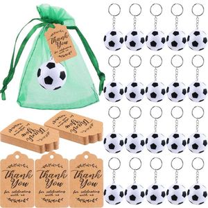 Party Favor 140 PCs Soccer Favors Set Christmas Gift Football Keychain Pendant for Kids Birthday