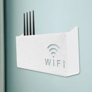 Küche Lagerung Router Box Stand Wand Halterung Regal Nagel Frei Kunststoff Abdeckung Monitor Tops Halter