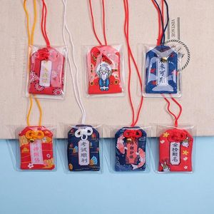 Keychains japanska bön omamori be förmögenhet skönhet hälsosäkerhet lycklig charms rikedom väska vakt talisman hänge nyckelring par gåva