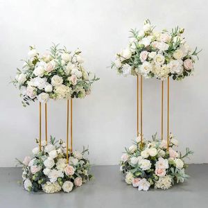 Flores decorativas simulação flor suporte conjunto decoração de casamento atividade janela cabine bola