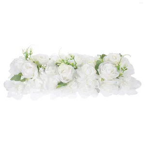 Dekorativa blommor Artificial Flower Rose Wedding Ornament Arrangement Centerpiece Wall Panel Simulation Layout Decorations