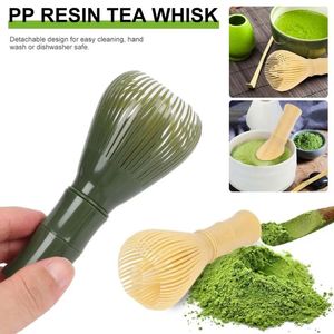 Teware Setleri Geleneksel Matcha Çırpma Yeniden Kullanılabilir Reçine Chasen Bulaşık Makinesi Güvenli Karıştırıcı Yeşil Çay Tozu Hazırlık