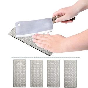 Other Knife Accessories LMETJMA Diamond Sharpening Stone Grit 400/600/1000/1200 Plate Honing Sharpener KC000