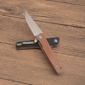 Sonderangebot G2401 Flipper Klappmesser D2 Satin Klinge CNC Micarta Griff Outdoor Camping Wandern Kugellager Schnell Öffnen EDC Taschenklappmesser