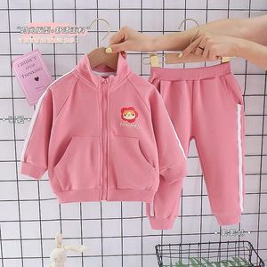 Set di abbigliamento Autunno Inverno Neonate Vestiti Infantili Sport Baseball Uniforme Cardigan Giacche Top e pantaloni Tute per bambini