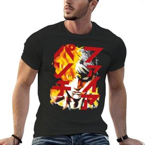 Men's Polos Fire Warrior T-shirt Korean Fashion Boys Animal Print Anime Big And Tall T Shirts For Men