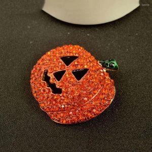 Broschen Hohle Strass Kürbis Brosche Pin Weihnachten Halloween Damen Damen Schmuck Jacke Handtasche Dekor