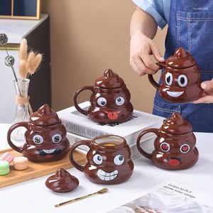 Kupalar benzersiz yaratıcı kupa komik seramik sevimli ve kaka kişiselleştirilmiş içme fincan kahve ev oturma odası yemek masası için.