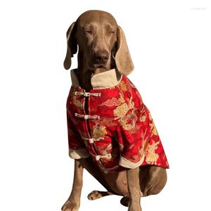 Abbigliamento per cani Abbigliamento per l'anno cinese Vestito di linguetta Cheongsam Corgi Husky Labrador Golden Retriever Border Collie Cappotto grande per vestiti di grandi dimensioni