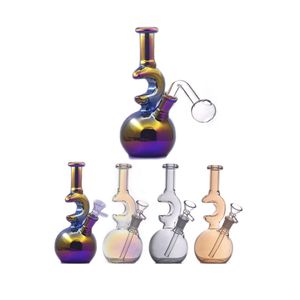 Yeni Gökkuşağı Cam Bong Su Borular Harsetler Kalın Cam Dab Teçhizatlar Downstem PERC BEAKER Kül Bong ile 14mm Erkek Cam Yağ Burun Borusu En Ucuz Fiyat