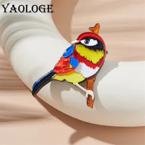 Broszki Yaologe Acryl Cartoon Bird for Women Mash Mash