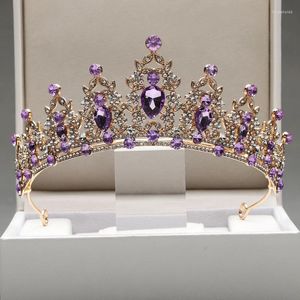 Hair Clips Itacazzo Bridal Headwear With A Purple-Colour Ladies Exquisite Wedding Dress Crown Classic Elf Tiaras