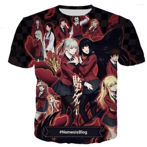 T-shirt da uomo 2024 Kakegurui Camicia da uomo/donna 3D stampato T-shirt Casual Stile Harajuku Tshirt Streetwear Tops Oversize