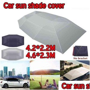 Capas de carro Dobrável Carro Sol Guarda-chuva À Prova D 'Água Sombra Er Proteção Oxford Pano UV Resistente Tenda Telhado Acessórios H220425 Drop Deliv DHDWG