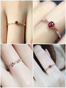 Klusterringar romantisk sten för kvinnor röd zirkon tunt hjärta kvinnor ring koreanska bröllop fest smycken tillbehör grossist