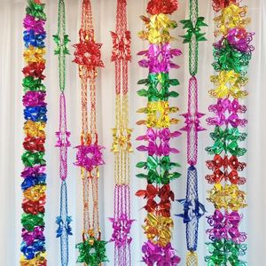 Dekoracje świąteczne 2/4/6pcs Metalic Foil Garland Sufit wiszący dekoracja ozdoby świąteczne domowe wystrój imprezy domowej