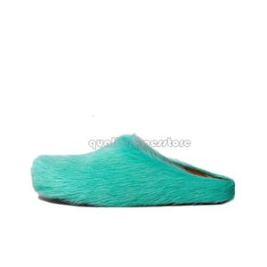 with Box Slippers with Cowhide Long Fur Fussbett Sandals Yellow Green Fashion Ourdoor Indoor Shoes Mens Trainers Beach Slippers Booties Casual Shoes Size35-45 288