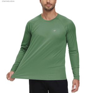 Men's T-Shirts Mens Long Sleeve T-Shirt UPF 50+ Rash Guard Tee UV Sun Protection Shirt for Sport Fishing Hiking Workout Outdoor Pullover Shirt T240217