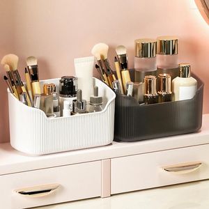 Förvaringslådor Desktop Cosmetics Box toalettartiklar Bomullspinne Container Badrumstillbehör Borstar Makeup Organiser Case Lipsticks