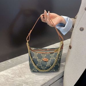 High Aesthetic Dark Denim Underarm Bag for Women with Niche , Practical and Luxurious Single Shoulder Crossbody Chain Handbag 2024 78% Off Store wholesale