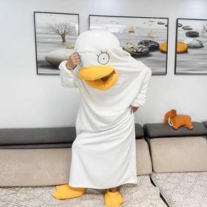 Blankets Duck Onesie Pajamas Blanket Elizabeths Cosplay Costume Jumpsuits Winter Flannel Halloween Adult Cartoon Hooded