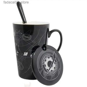 Tazze Anime Home Latte Tè Tazze d'acqua Tazza Steins Gate Makise Kurisu Cosplay Cartoni animati Tazza di caffè nero Accessori cosplay in ceramica Nuovo Q240202