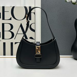 GRECE GUDDESS Fashion Top Quality Designer Bag Magnetic Snap Stängning Justerbar axelrem Calfskin Casual Joker Portable Shoulder Bags Small Ladies Black.