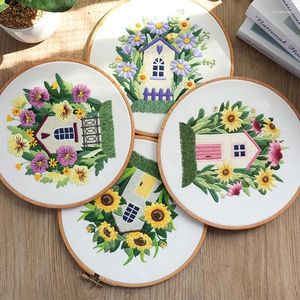 Konst och hantverk Garden Little Elfs husbroderi -kit Diy Nålverk Fairy Land Mönster Needlecraft för nybörjare Cross Stitch (utan