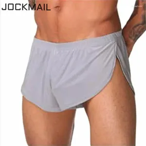 Mutande JOCKMAIL biancheria intima da uomo sexy di marca boxer pantaloncini da salotto in seta di ghiaccio mutandine gay da notte per la casa