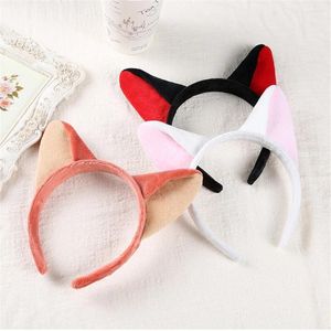 Hair Accessories Korean Fox Rabbit Ears Fluff Bands Soft Cute Headband Hoop For Women Girls Kids Party Band