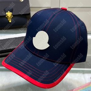 Mens Ball Caps Tasarımcı Şapkalar Kadınlar Monclair Tuval Beyzbol Kapakları Bahar Sonbahar Kapağı Ayarlanabilir Güneşlik İşlemeli Şapka Bonnet Casquette