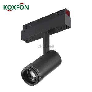Track Lights New LED Magnetic Track Light Adjustable Focus Magnetic Spotlight 5W 10W 15W 20W Zoomable Spot Lamp Magnet Rail Lighting System YQ240124