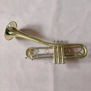 Sıcak Satış Kalitesi BB Trompet B Düz Pirinç Gümüş Kaplama Profesyonel Trompet Müzik Aletleri Deri Kılıf