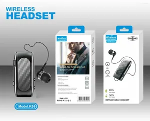Mini-Bluetooth-Headset BT5.2 Anruferinnerung, Vibration, Kragen-Clip-Kopfhörer, einziehbarer Smart-Sport-Business-Kopfhörer