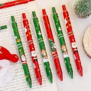 4PCS 14CM Śliczny zbiór długopisu Kreatywne Święta Bożego Narodzenia 0,5 mm Press Office School School SPRATIONERY KAWAII Zabawne długopisy