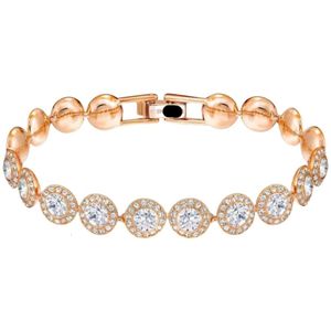 Swarovskis pulseira designer feminino qualidade original charme pulseiras alta cheia de diamante torção fivela pulseira para cristal