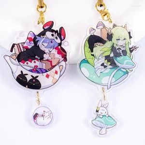 Keychains Honkai Impact 3rd Elysia Childlike Wonderland Acrylic Keychain för iPhone/Xiaomi/Huawei Mobiltelefonfodral Key Chain Cover Hang