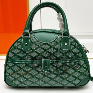 Designer -Tasche Bowling -Tasche Echtes Leder Reißverschluss Shouler Bag Mode Frauen Handtasche mit Kasten.10 Farbe