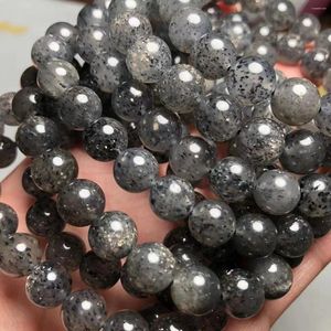 Loose Gemstones Meihan Free Rare Natural A Black Super Seven 7 Chakra Quartz Smooth Round Beads For Jewelry Making DIY