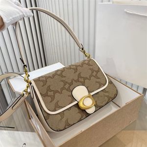 Elegant mjuk tabby axelväska för kvinnor korsar kropp full tryckt bokstav underarm handväska mini purses 10a lyxys flik designer väskor retro stil xb130