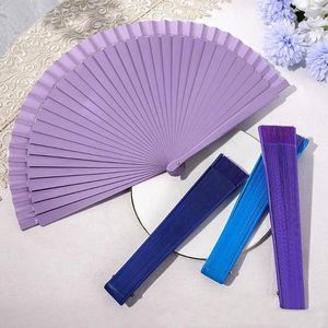 Dekorativa figurer Spanska Plain Pure Wood Folding Fan Modern Minimalist Prop Classical Dance Performances Custom Hand Art Craft Home