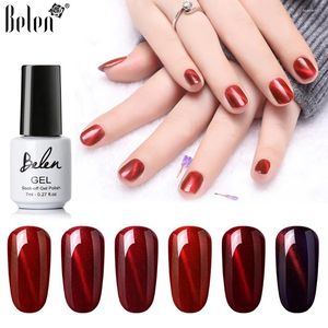 Nail Gel Belen 7ml Wine Red Cat Eye Polish Magnetic Soak Off Semi Permanent Art Long Lasting