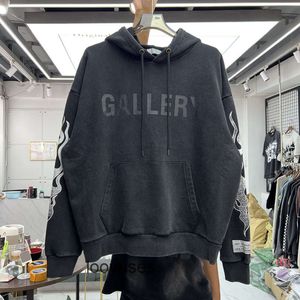 Galleryys High Men's Streetwear Dept Wash Hoodies Designer Street använde Water Sweaters 2022 Autumn Women's Winter Loose Plush Hooded SW D4BR