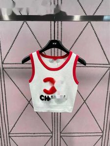 Towel Embroidery Color Matching Knitted Tank Top 3D Letter Display