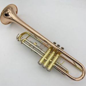 Novo instrumento de trompete profissional banhado a ouro bronze fósforo b-flat superfície de instrumento de trompete bb banhado a prata de três tons