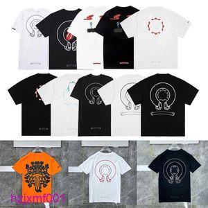 Txsd Mens Camisetas Designer Mulheres Camisetas Verão Marca Solta com Ch Imprimir Letras Roupas Camiseta Clássico Luxurys Tee Casual Pure Cotton Mulher Top Curto S