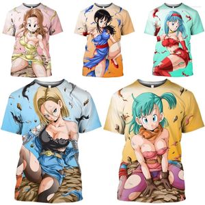 メンズTシャツマンバトップ3Dプリントアニメガールシャツ男性服セクシーなビキニ女性Tシャツヘンテイビューティーサマージム半袖ティー