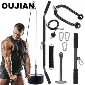 Zubehör DIY Gewichtheben Workout Set Drehbares Stahldrahtseil Roller Slide Suit Mute Einstellbare Länge Gym Pulley Machine Equipment